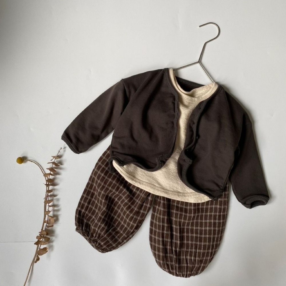 GL-kids 兒童雙層格子束口燈籠褲-細節圖3