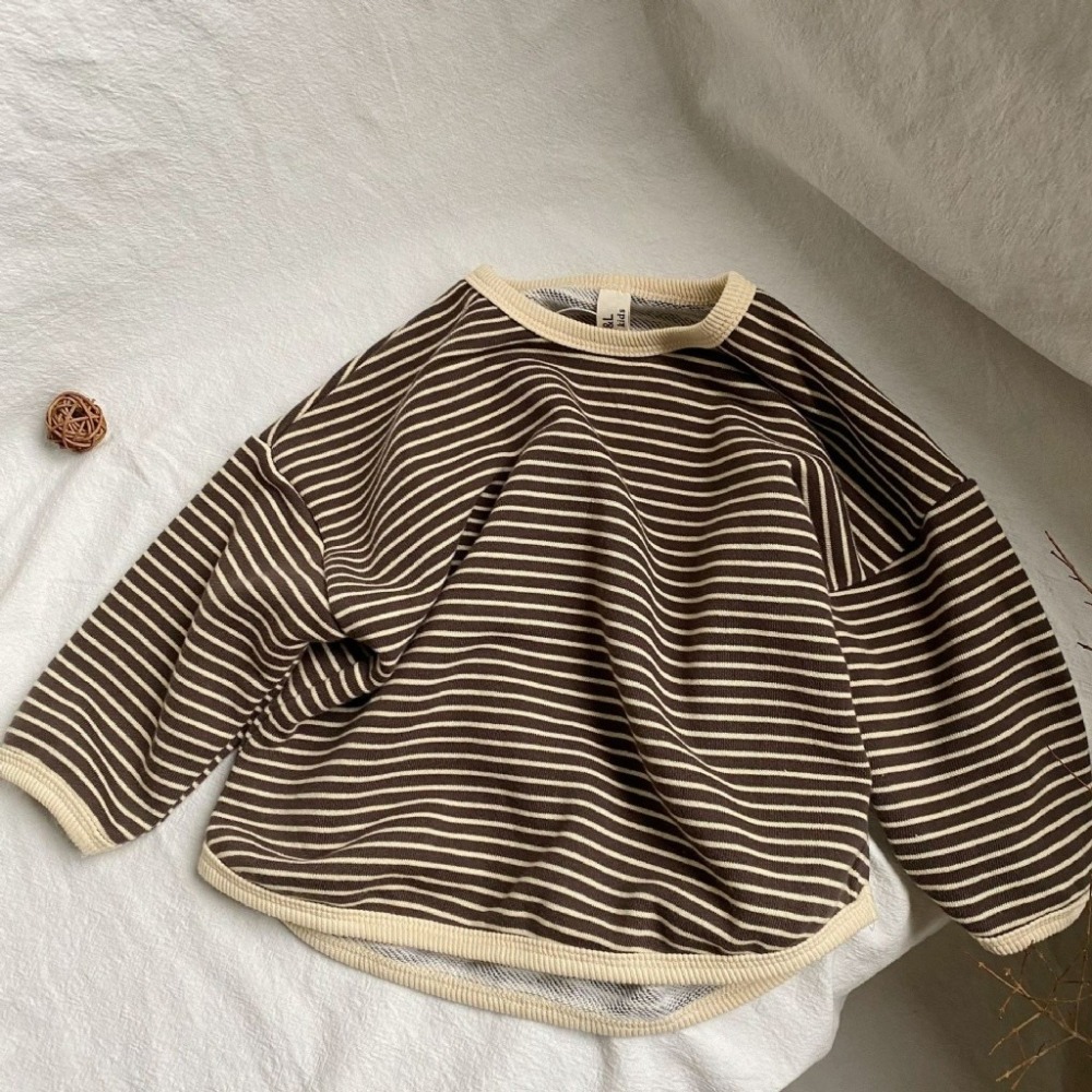 GL-kids 兒童條紋包邊寬鬆衛衣-細節圖4
