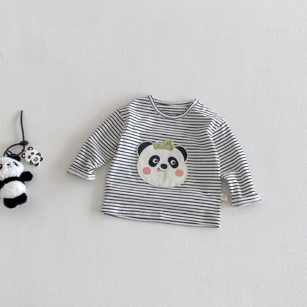 寶寶韓版可愛動物條紋純色貼布上衣-規格圖11
