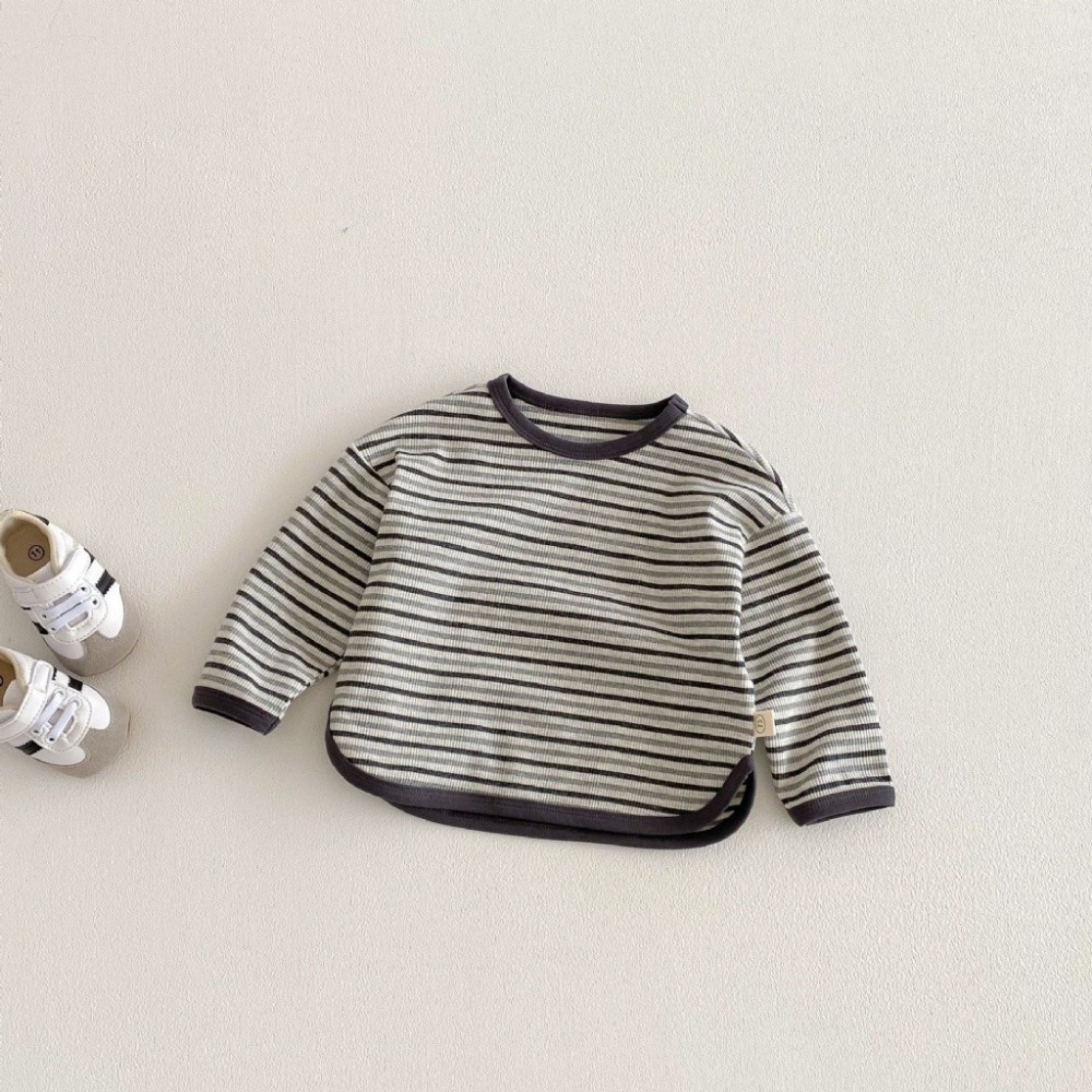 寶寶韓版撞色條紋內搭長袖上衣-規格圖8