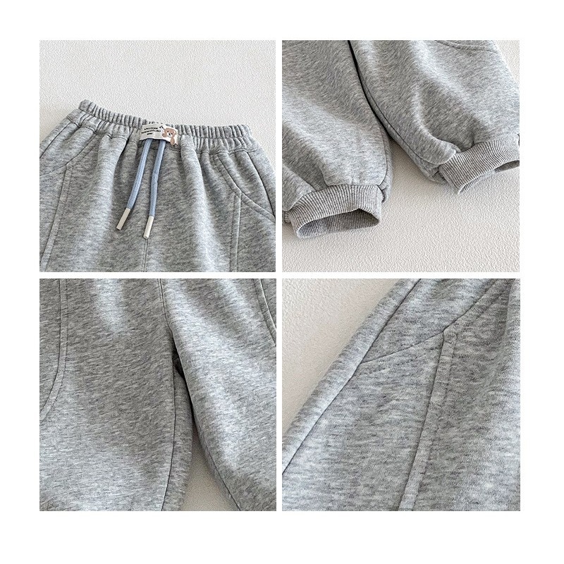 寶寶韓版貼標純色運動休閒褲-細節圖9