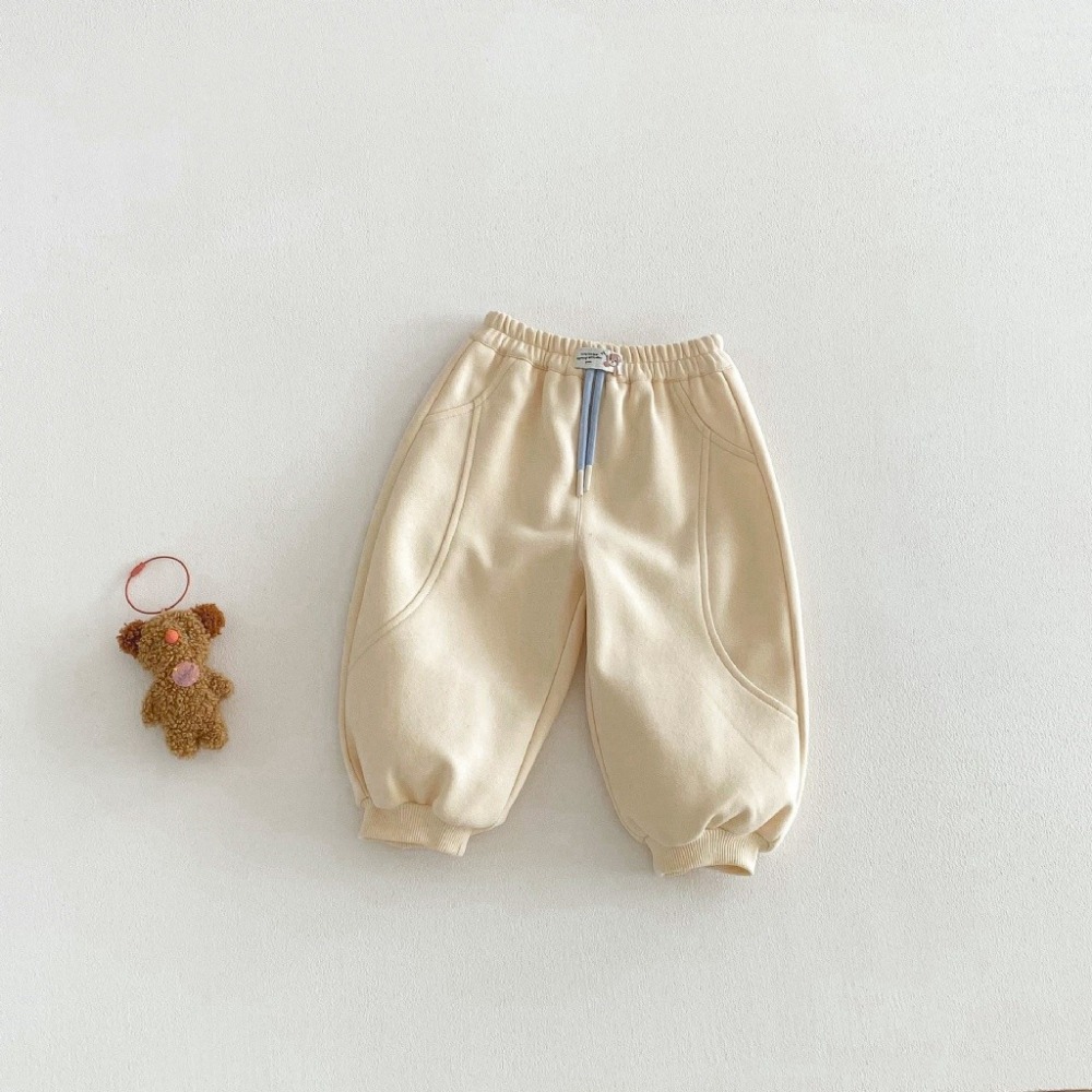 寶寶韓版貼標純色運動休閒褲-規格圖9