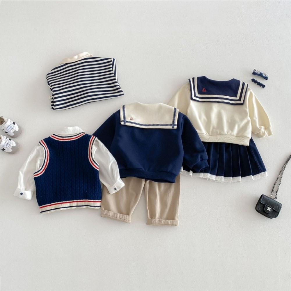 寶寶條紋Polo小熊學院風系列-細節圖3