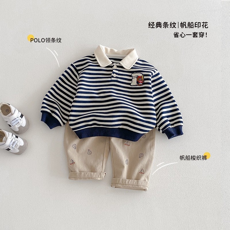 寶寶條紋Polo小熊學院風系列-細節圖5