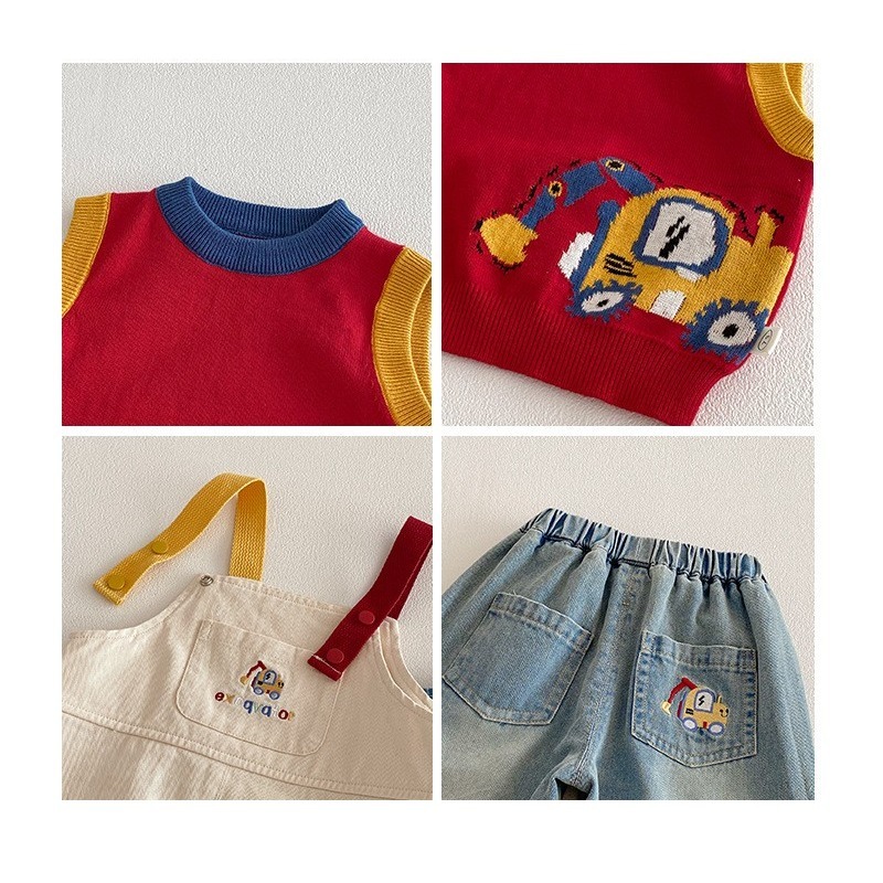 寶寶韓版工程車冒險拼袖卡通系列-細節圖11