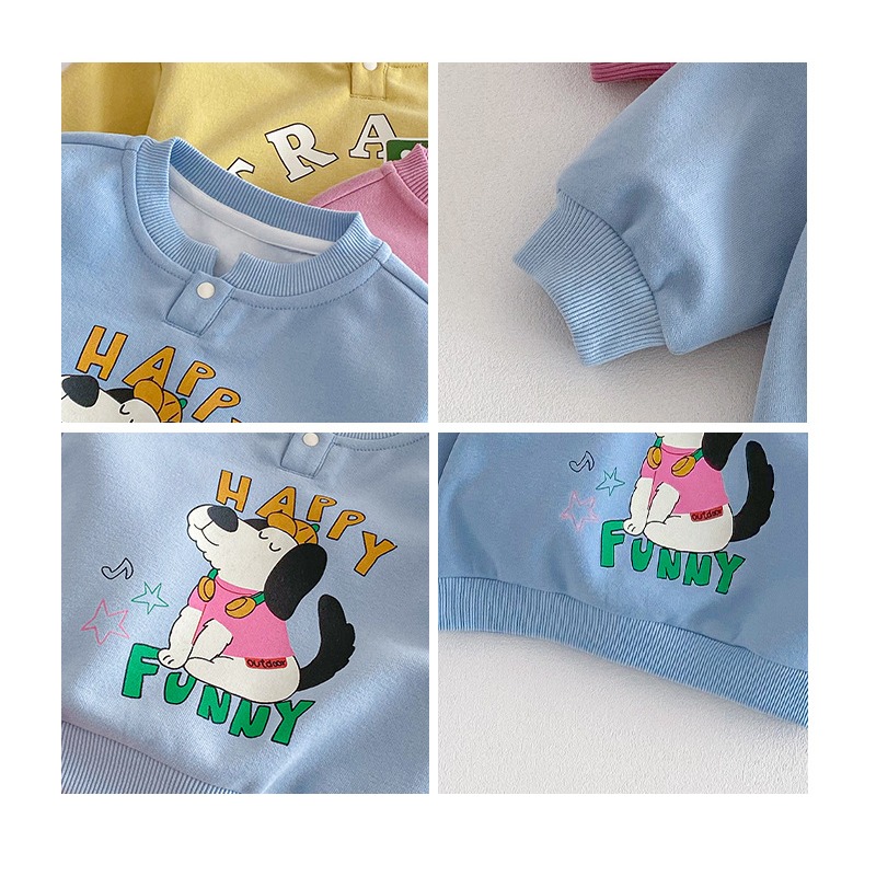 寶寶韓版卡通字母印花衛衣套裝-細節圖8