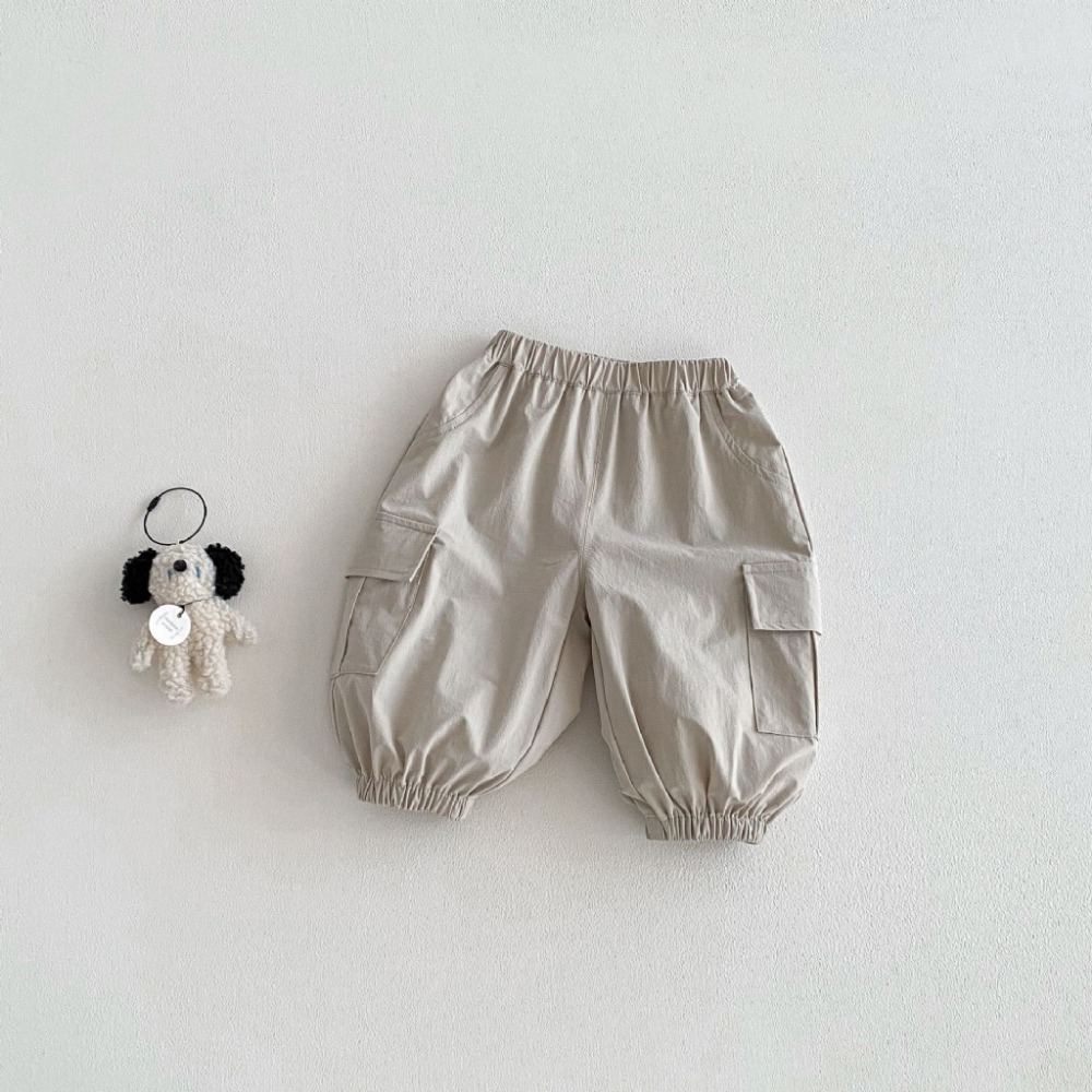 寶寶韓版純色工裝梭織休閒褲-規格圖8