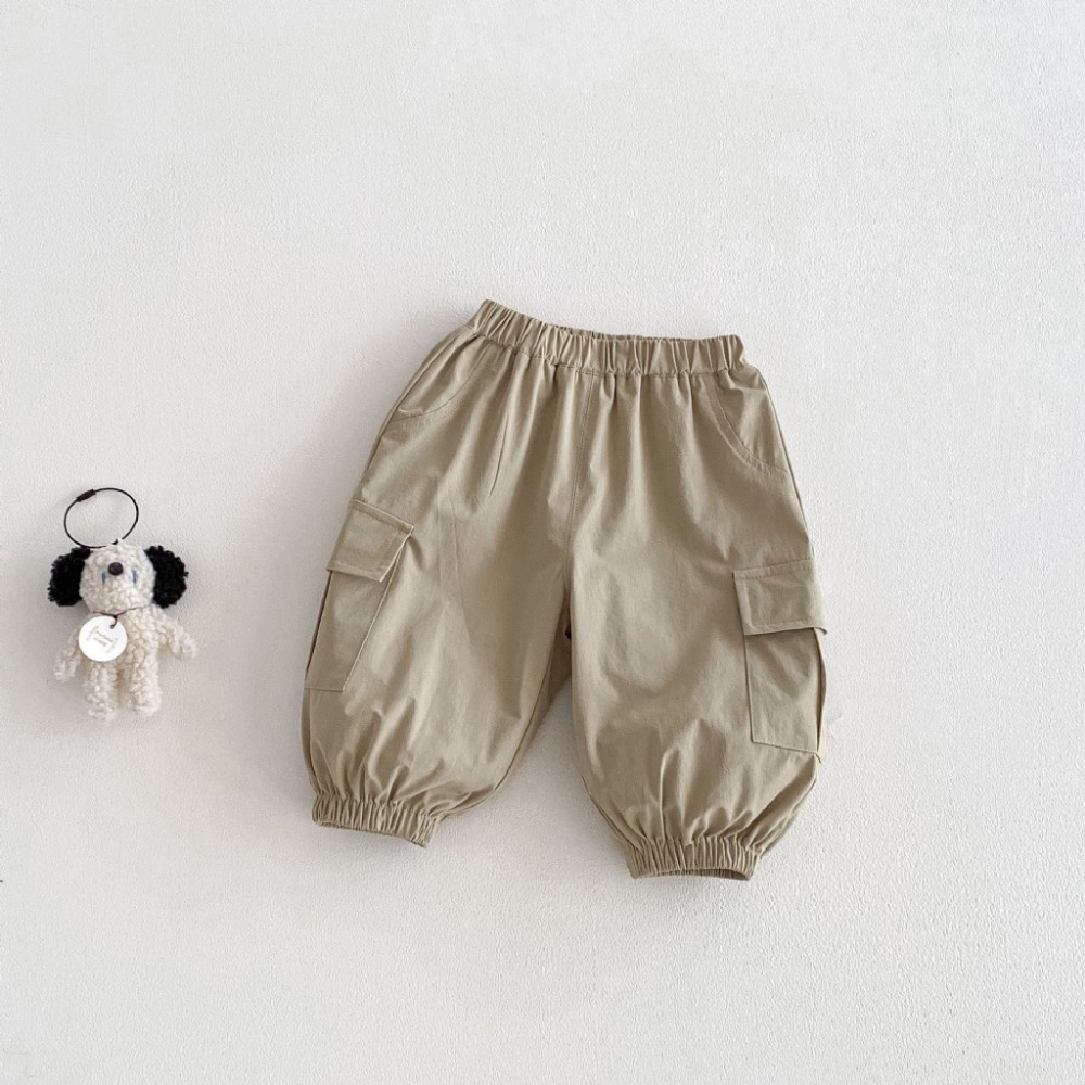 寶寶韓版純色工裝梭織休閒褲-規格圖8