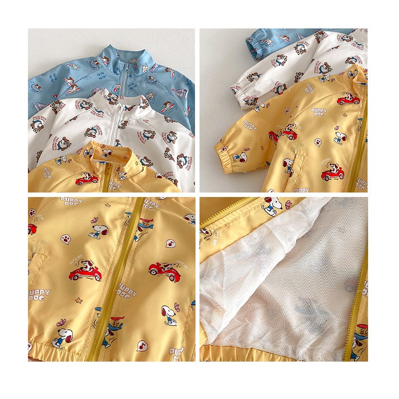 寶寶韓版滿版狗狗卡通拉鏈外套-細節圖9