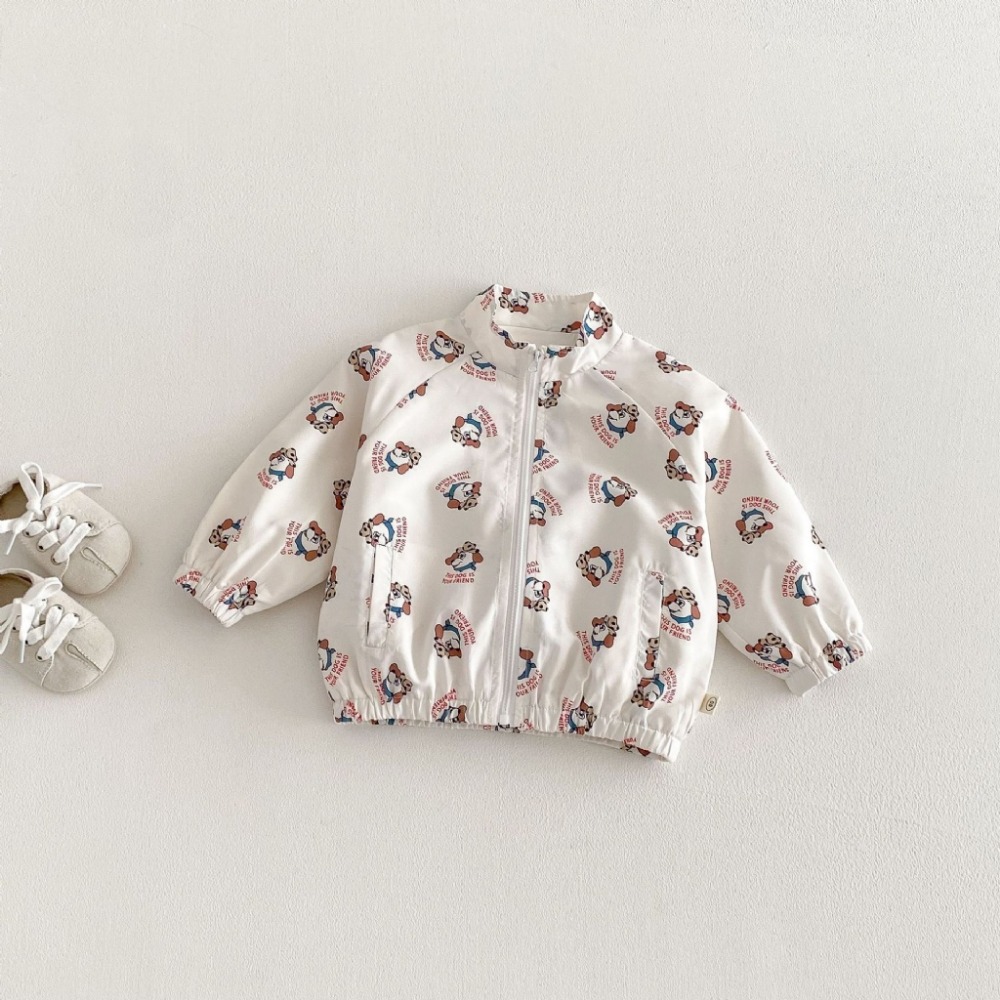 寶寶韓版滿版狗狗卡通拉鏈外套-規格圖9