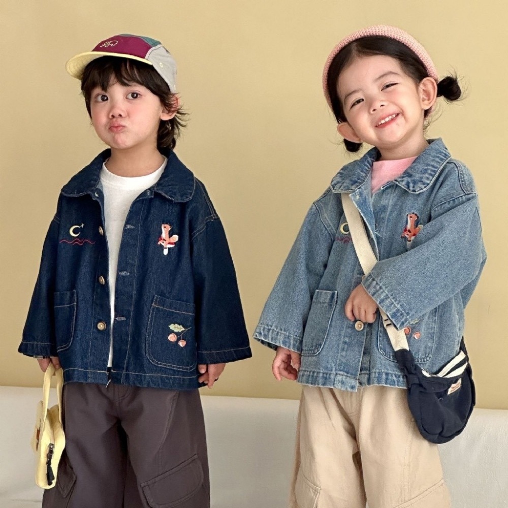 兒童寬鬆牛仔外套夾克衫-細節圖3