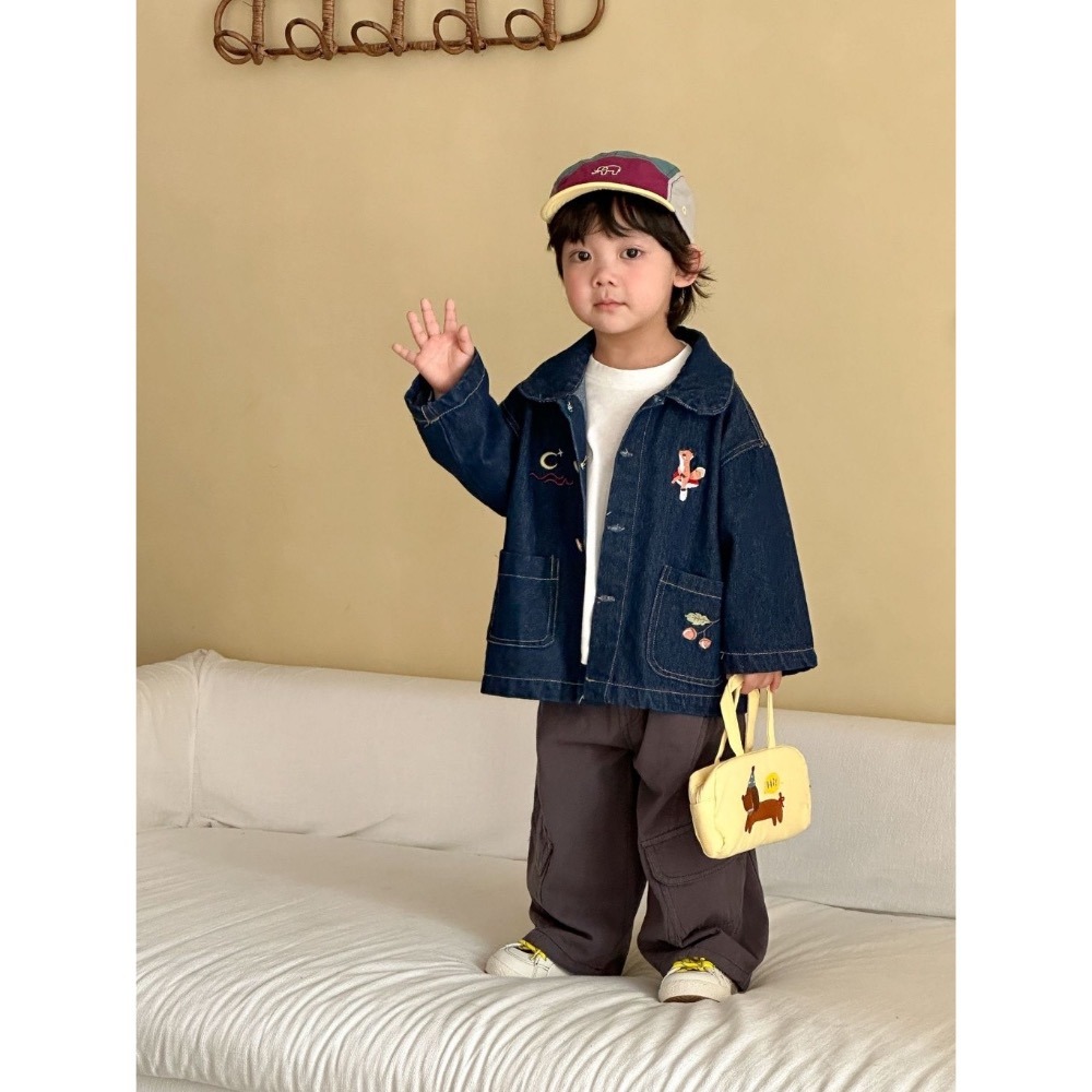 兒童寬鬆牛仔外套夾克衫-細節圖5