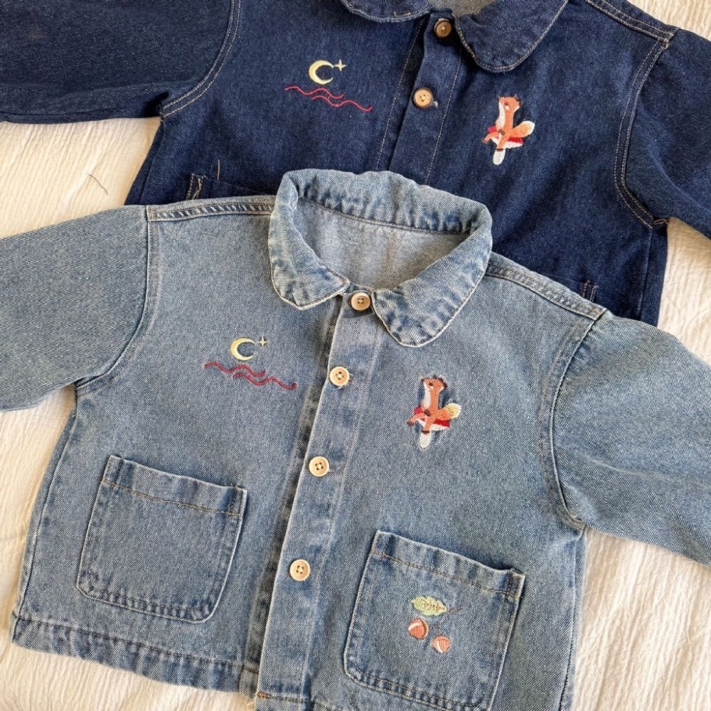 兒童寬鬆牛仔外套夾克衫-細節圖6