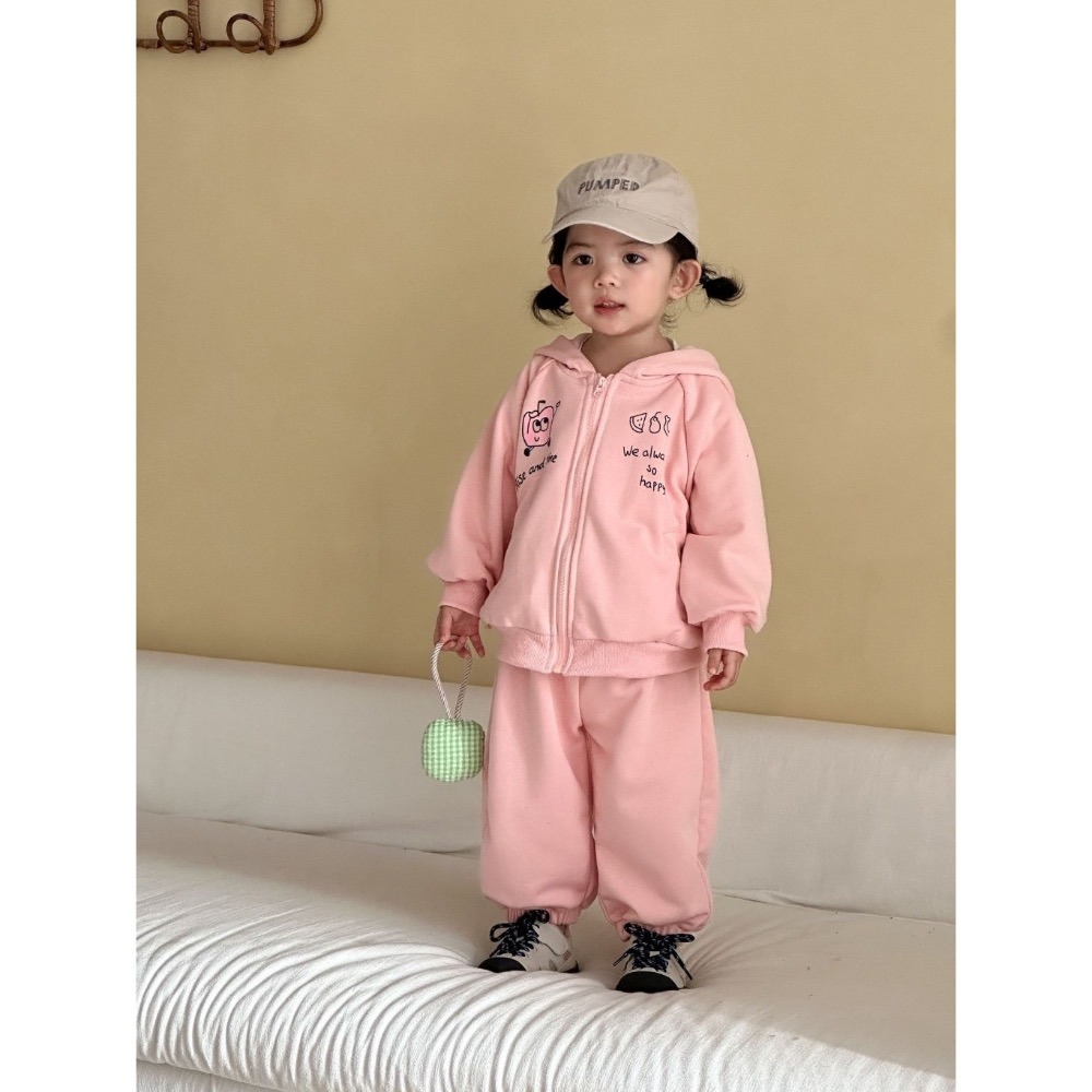 兒童可愛卡通寬鬆休閒外套衛褲套裝-規格圖6