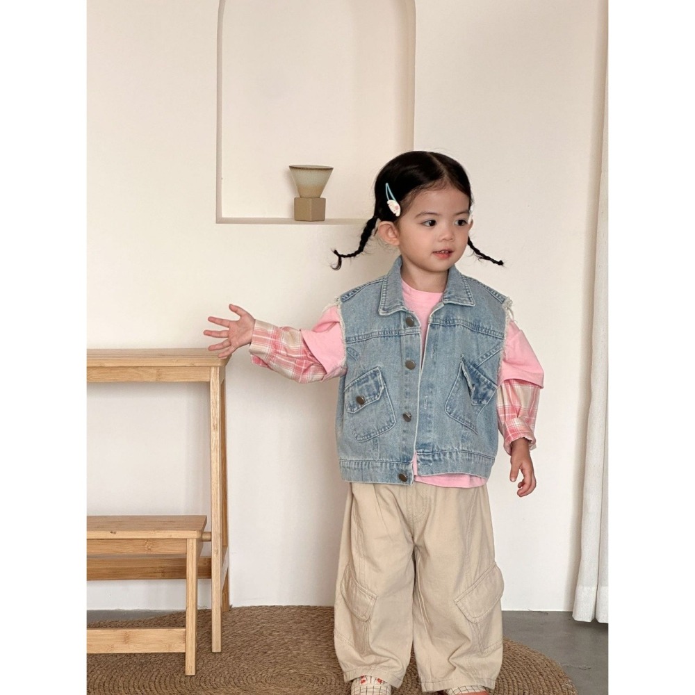 兒童牛仔馬甲背心-細節圖3