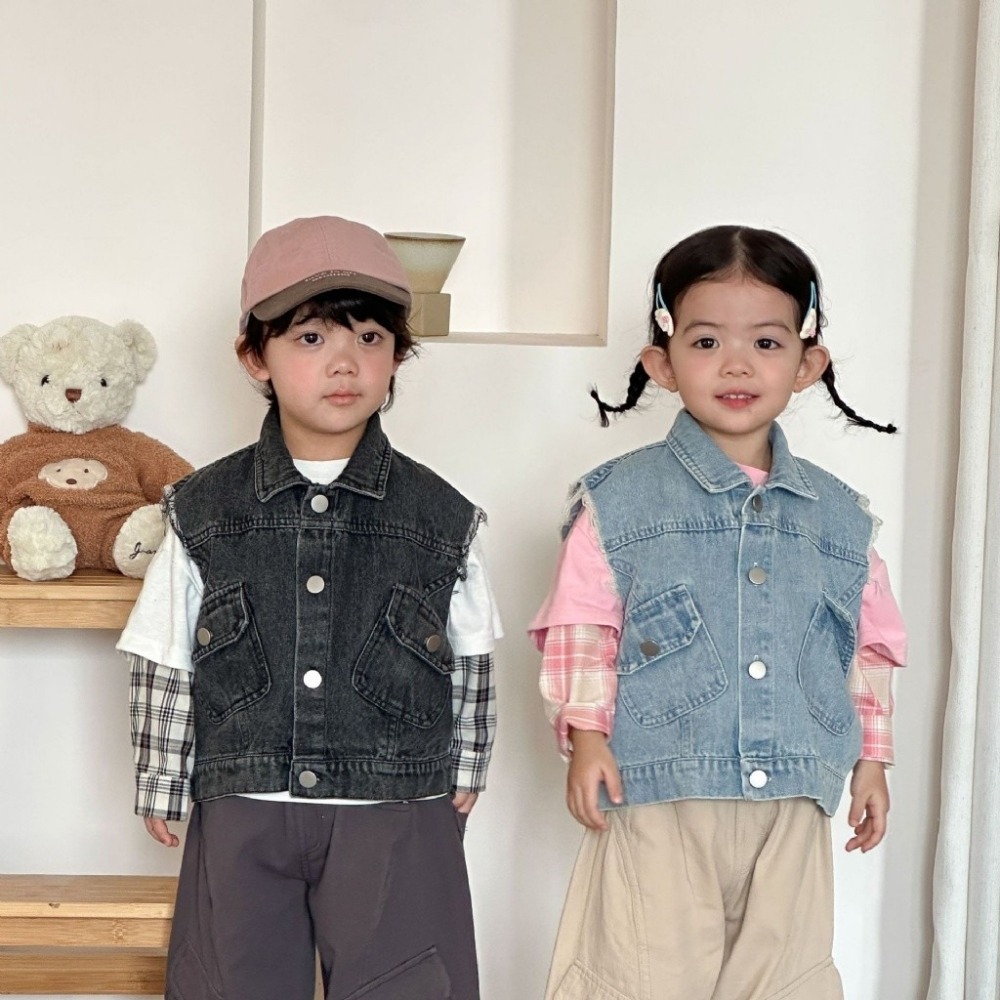 兒童牛仔馬甲背心-細節圖6