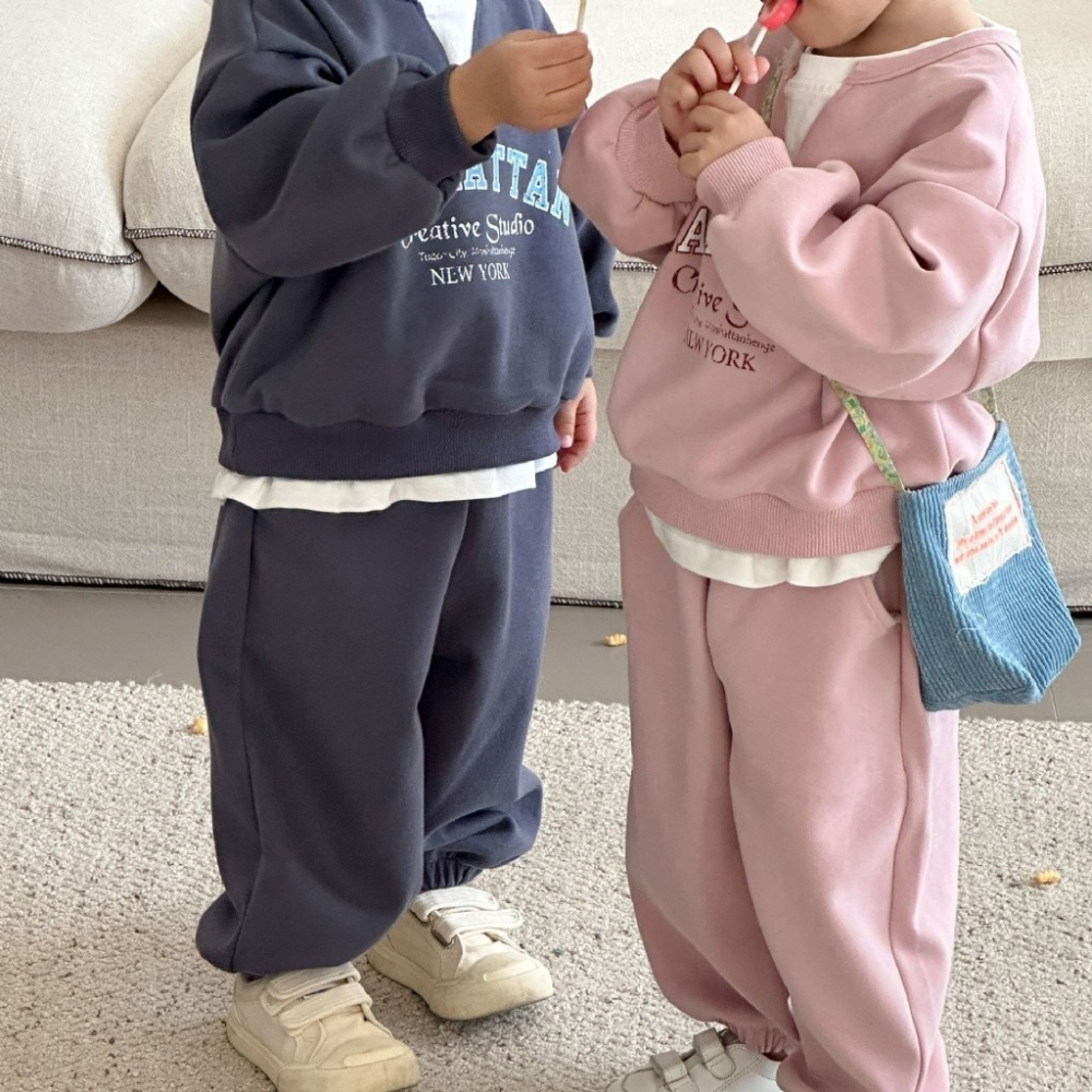 兒童假兩件運動休閒衛衣套裝-細節圖4