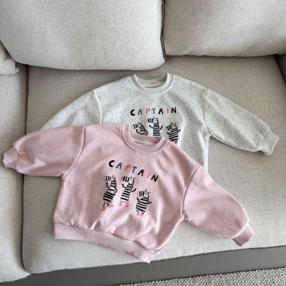 兒童韓版斑馬卡通寬鬆長袖衛衣-細節圖6