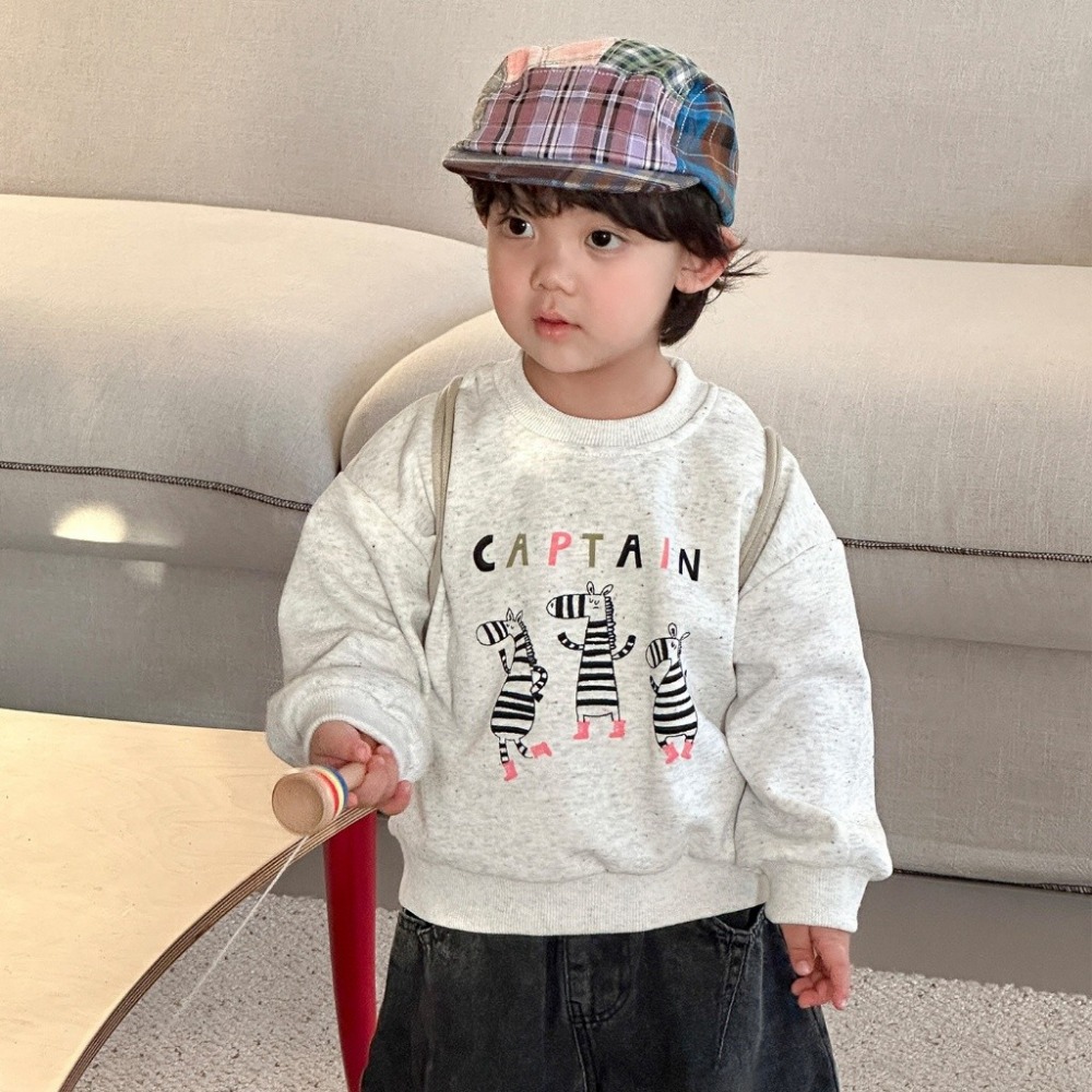 兒童韓版斑馬卡通寬鬆長袖衛衣-規格圖7