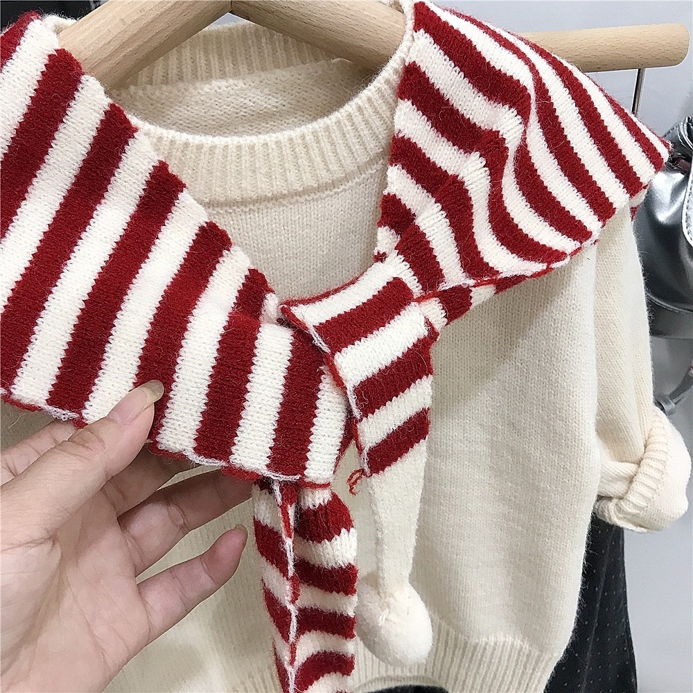 GMK女童針織披肩兩件套毛衣-細節圖7