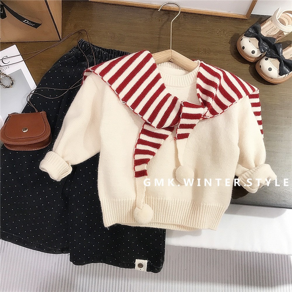 GMK女童針織披肩兩件套毛衣-規格圖7