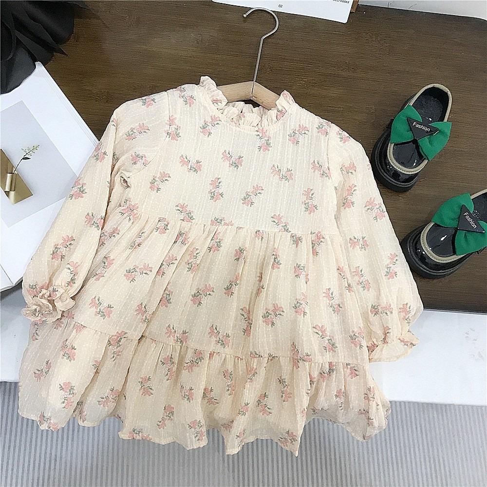 GMK女童馬海毛泡泡袖針織外套/雪紡連衣裙-規格圖9