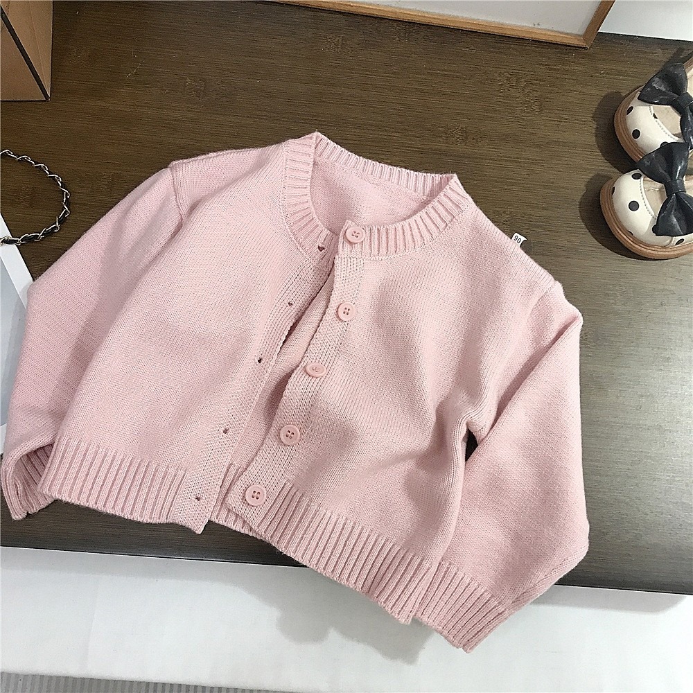 GMK女童粉花雪紡連衣裙/毛衣外套-規格圖8