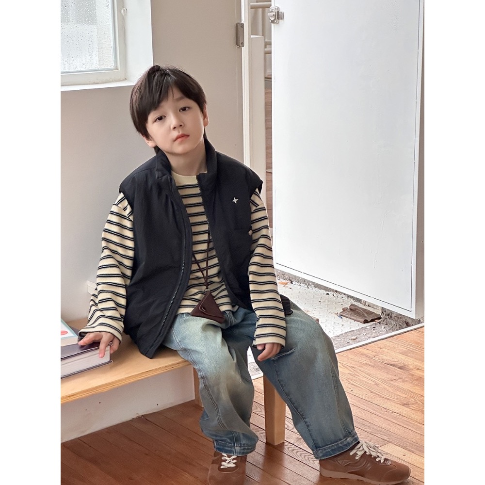 Ambb.kids 春秋兒童輕便夾棉工裝馬甲背心-細節圖5