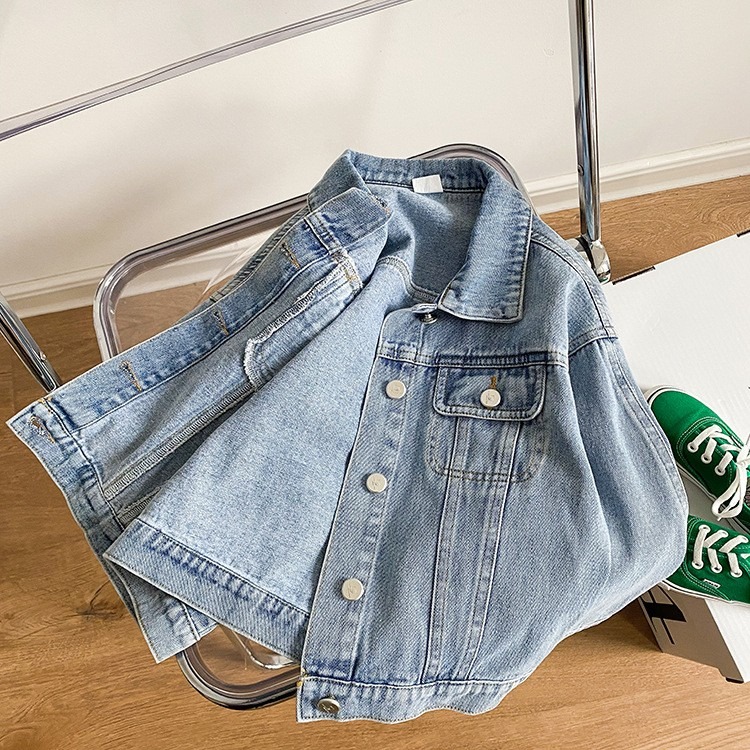 Ambb.kids 女童春季韓風牛仔夾克外套-細節圖5