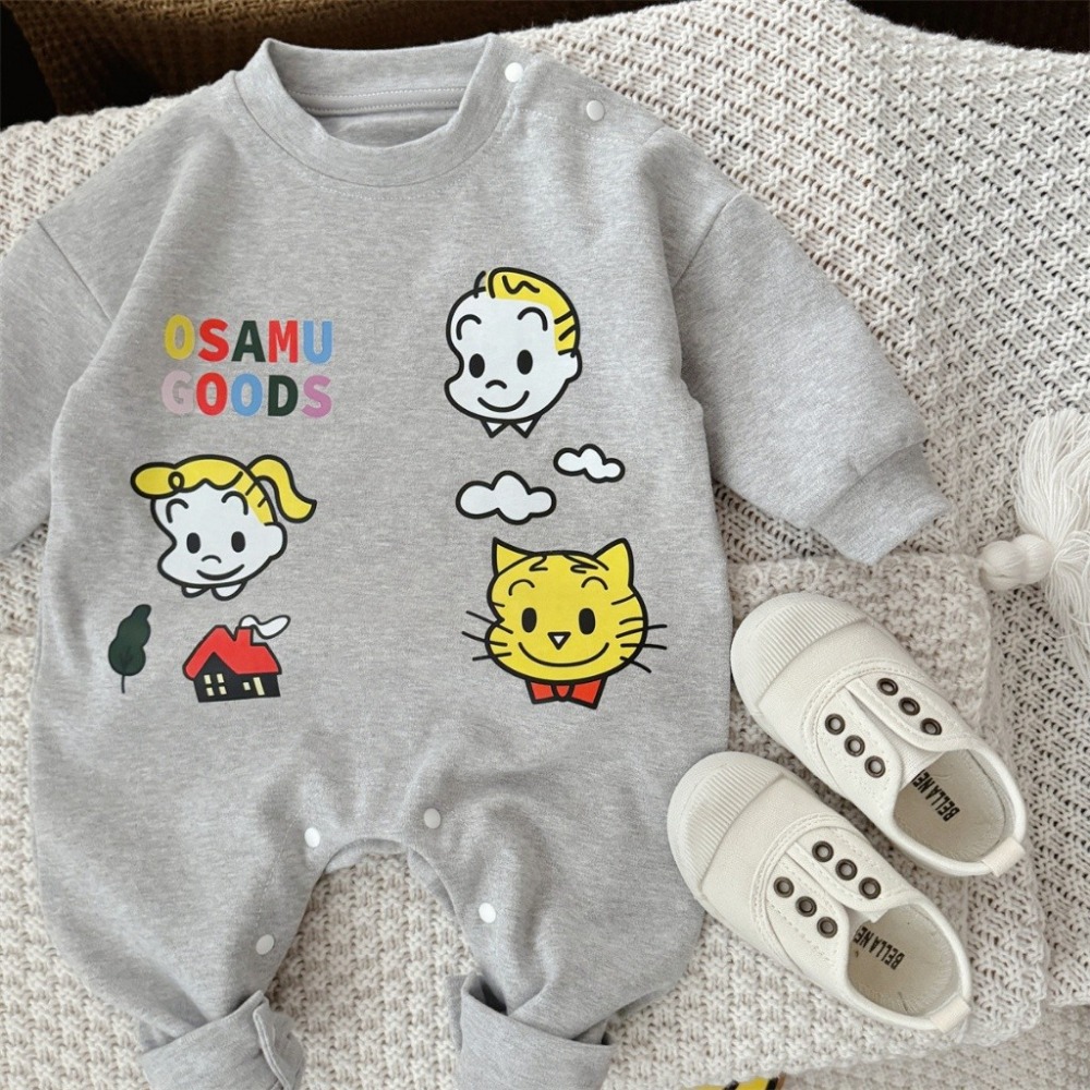 Nebeans寶寶春季卡通OSAMU長袖連身包屁衣-規格圖8