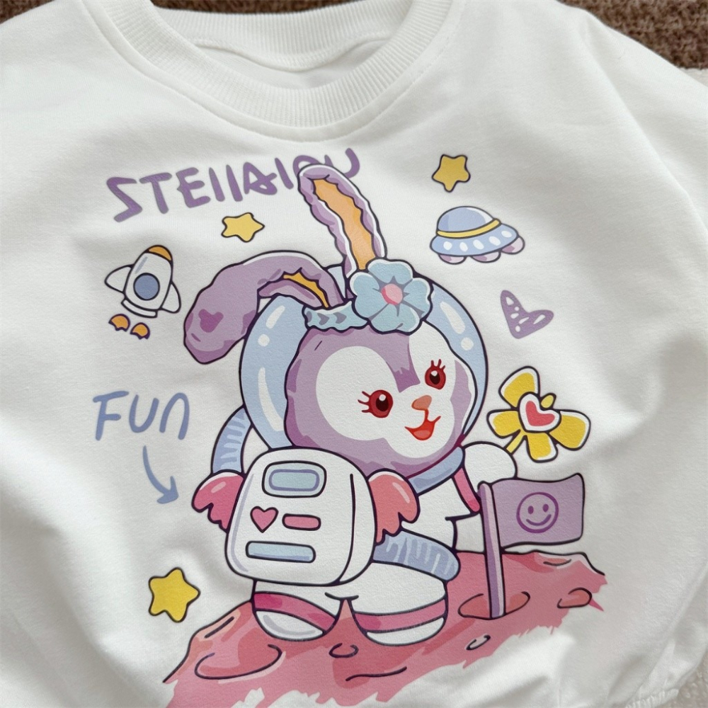 Nebeans寶寶春季卡通兔兔長袖連體包屁衣-細節圖8