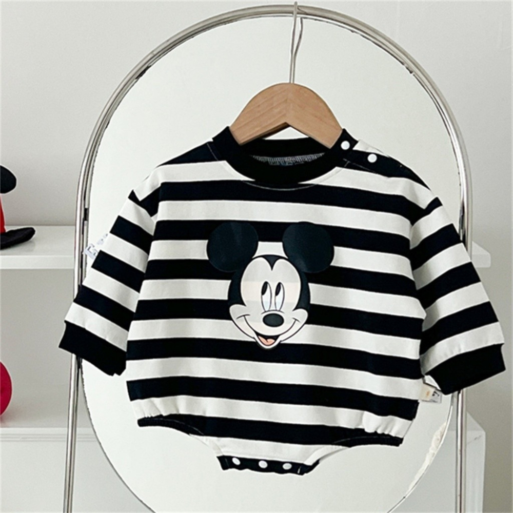 Nebeans寶寶春季卡通條紋包屁衣-細節圖7