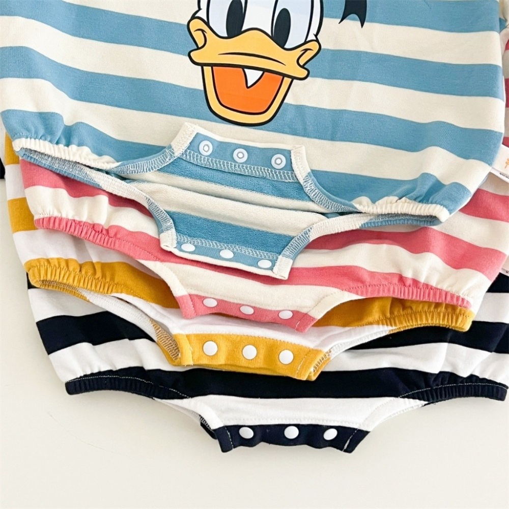 Nebeans寶寶春季卡通條紋包屁衣-細節圖11