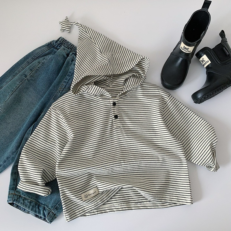 男童春季韓版魔法條紋連帽長袖衛衣-規格圖5