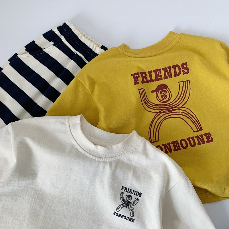 男童春季字母圓領百搭長袖上衣-細節圖4