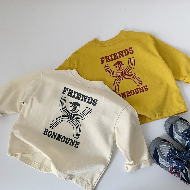 男童春季字母圓領百搭長袖上衣-細節圖5