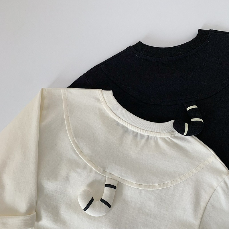 男童春季狗狗插畫休閒長袖上衣-細節圖2