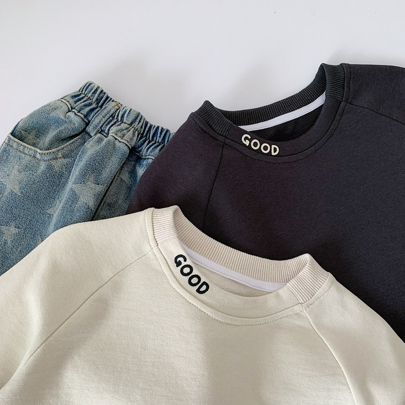 男童春季good貼布狗狗圓領長袖上衣-細節圖4