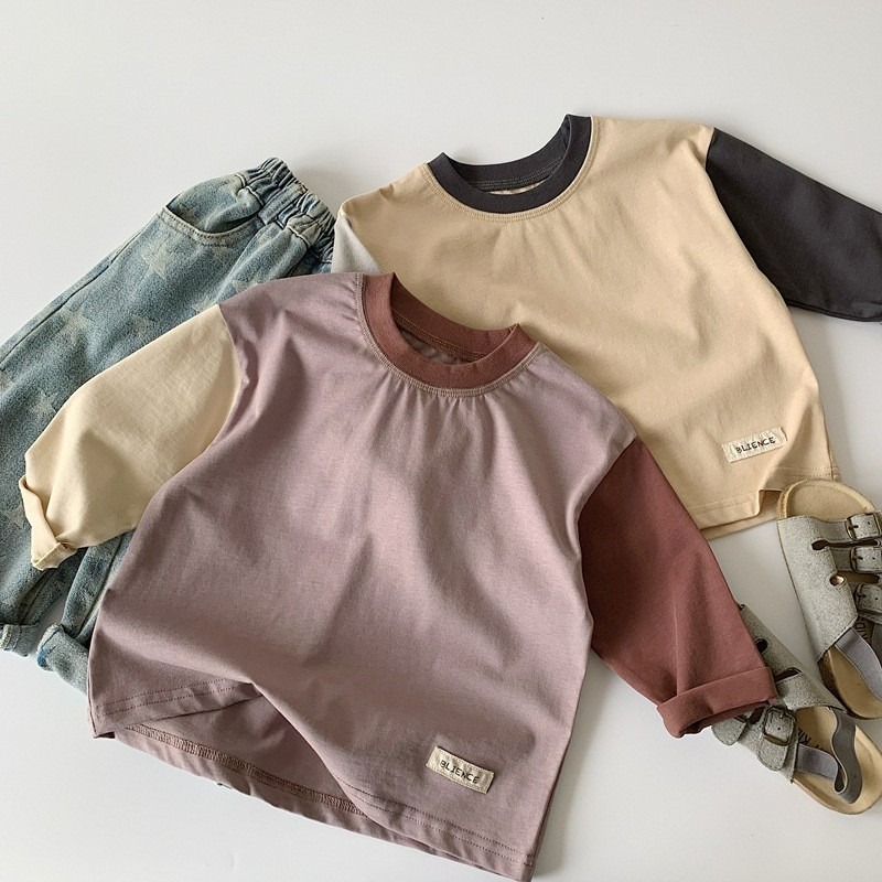 男童春季撞色小標籤圓領長袖上衣-細節圖4