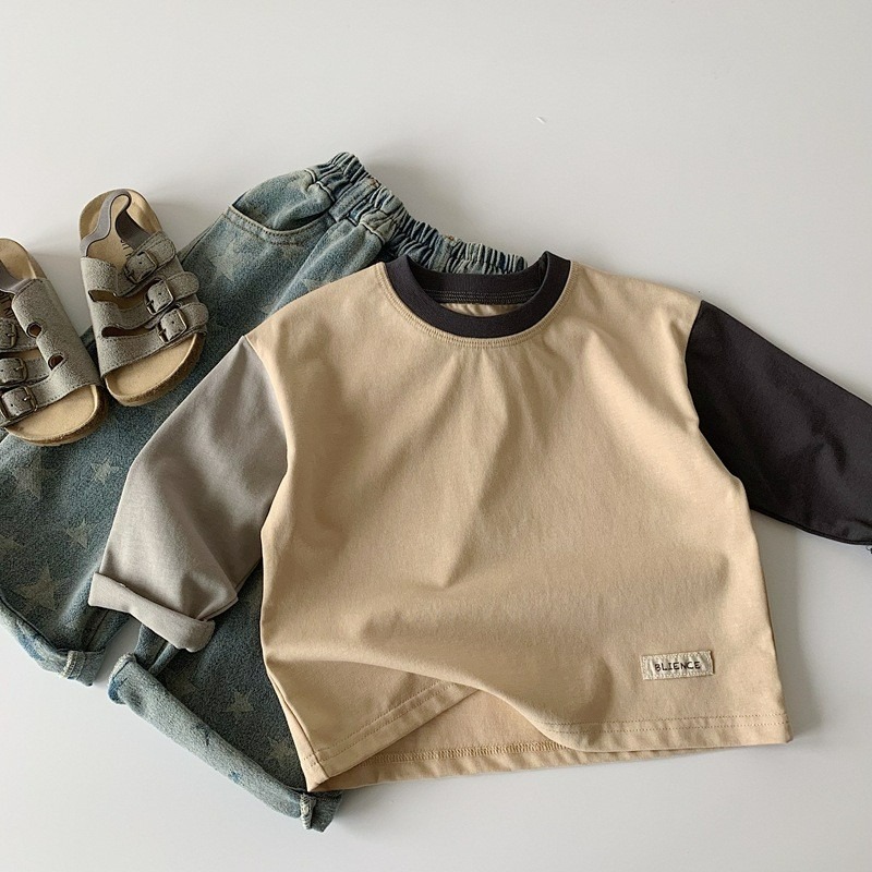 男童春季撞色小標籤圓領長袖上衣-規格圖5