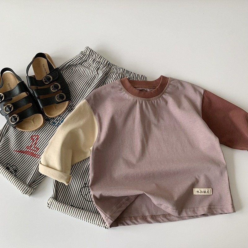 男童春季撞色小標籤圓領長袖上衣-規格圖5