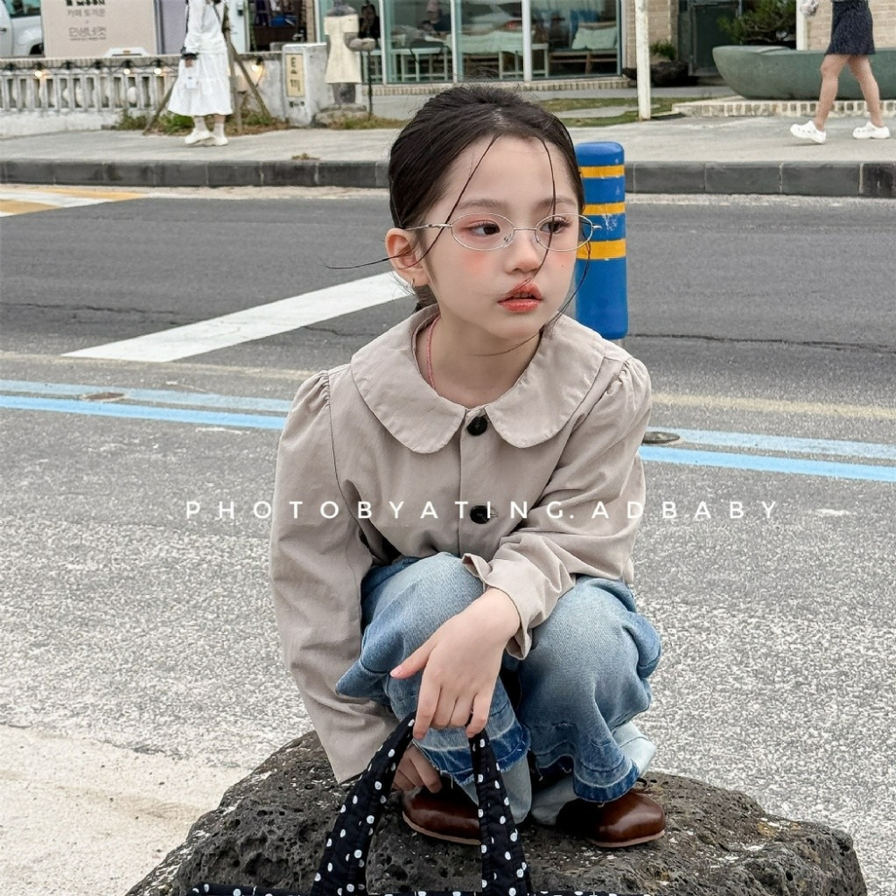 女童春季韓版翻領小西裝開衫外套-細節圖2