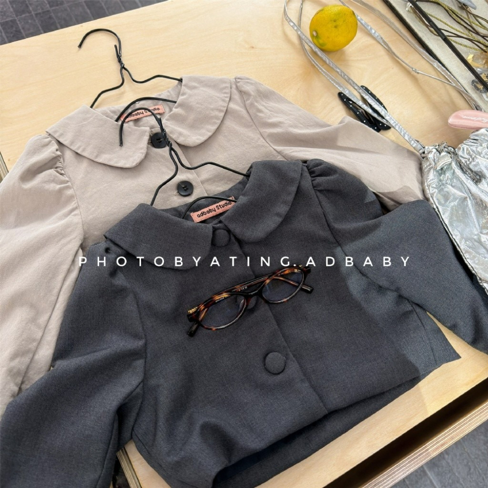 女童春季韓版翻領小西裝開衫外套-細節圖7