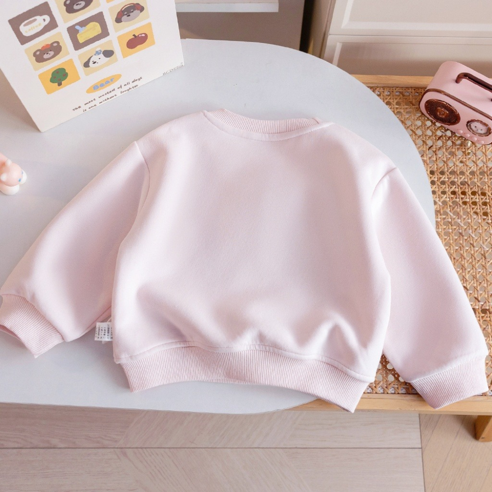 女童春季韓系草莓蛋糕貓咪長袖衛衣-細節圖4