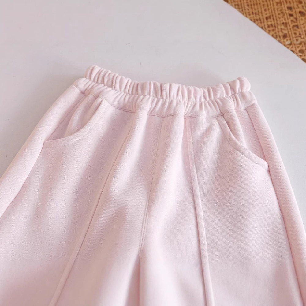 女童春季韓系奶兔耳萌感套裝(連帽上衣+長褲)-細節圖4