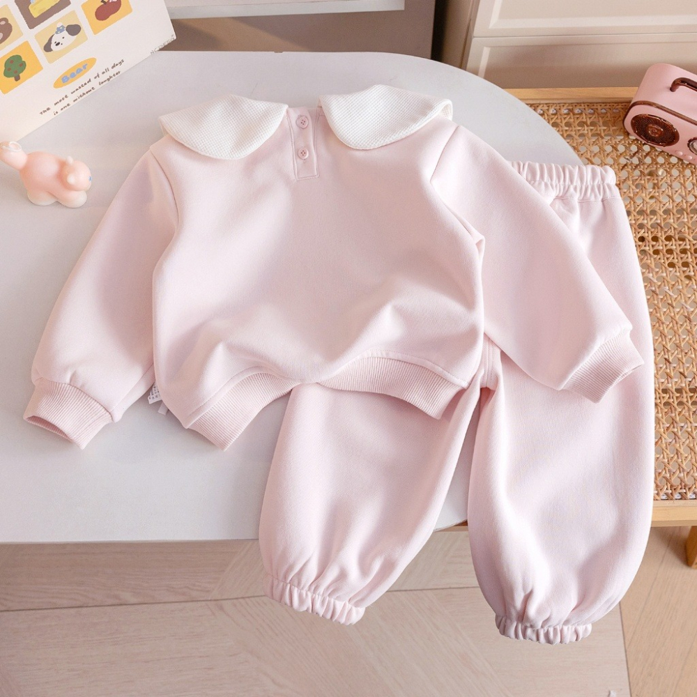 女童春季奶萌兔兔甜心套裝(上衣+長褲)-細節圖2