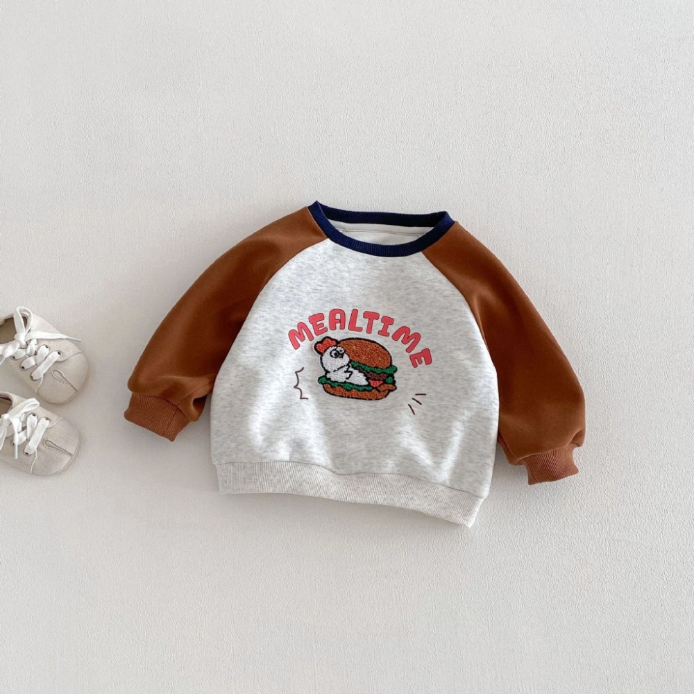 寶寶春季毛巾繡卡通字母插肩長袖衛衣-規格圖9