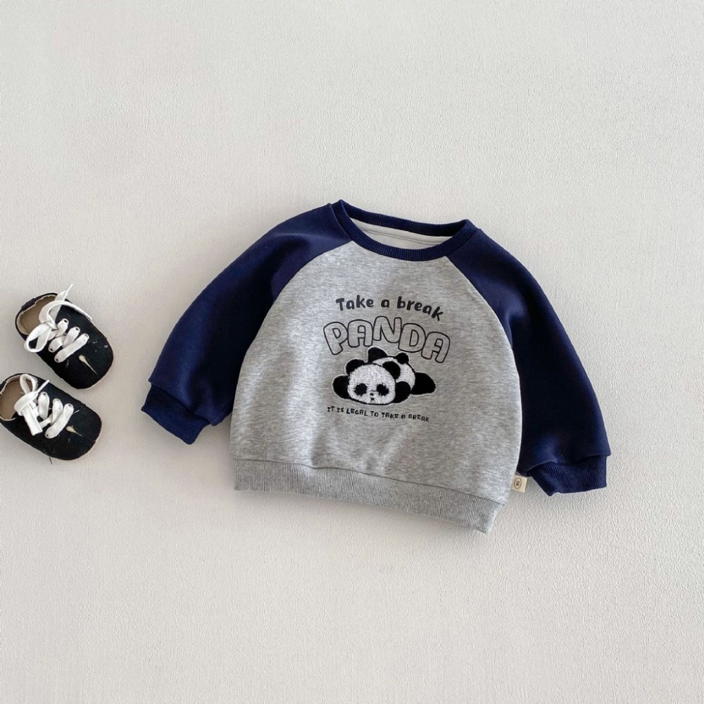 寶寶春季毛巾繡卡通字母插肩長袖衛衣-規格圖9