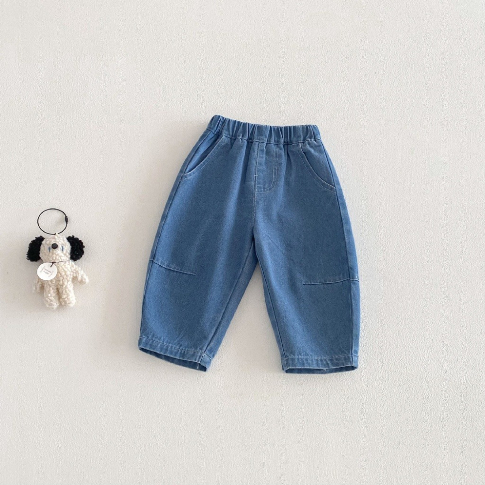 寶寶春季純色星星牛仔休閒褲-細節圖3