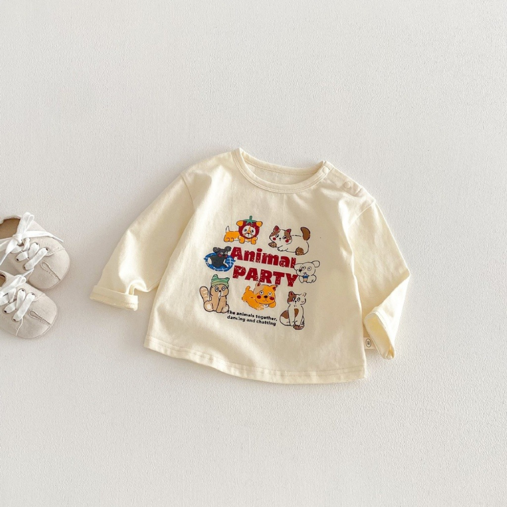 寶寶春季卡通印花長袖打底T恤-細節圖3